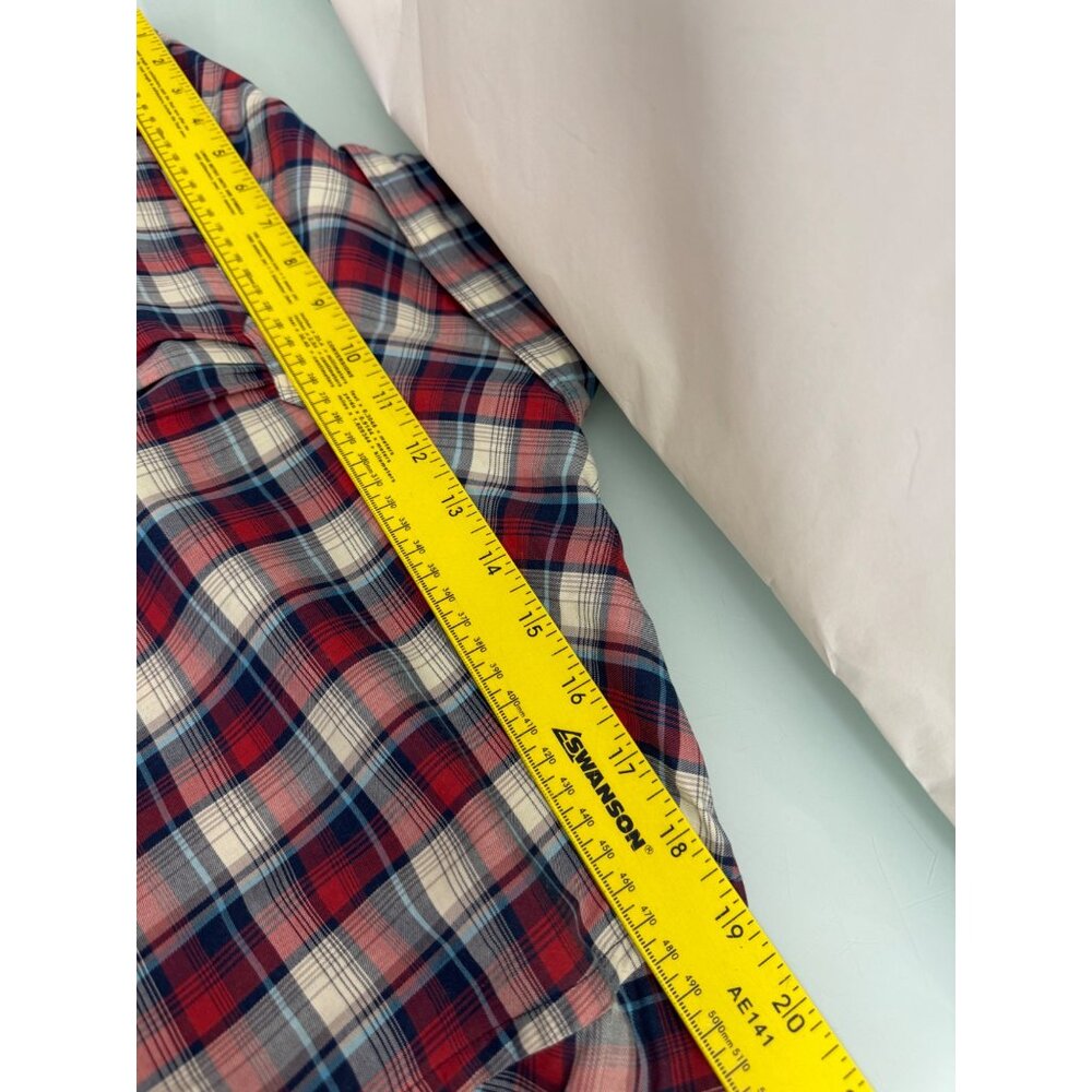 Scotch And Soda Men Shirt Lightweight Button Up Long Sleeve Plaid Large L - Picture 6 of 7